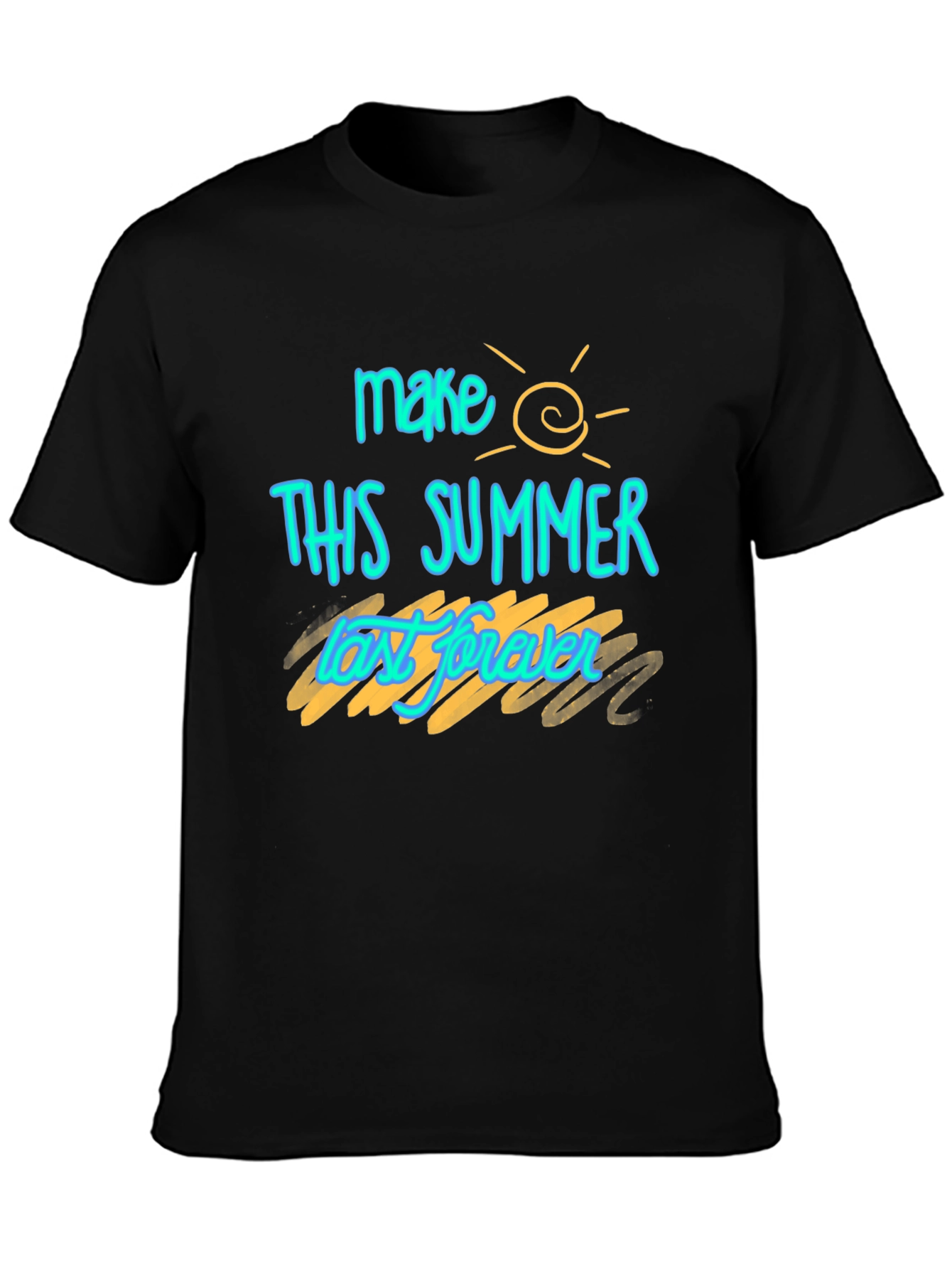 Make This Summer Last Forever T-Shirt - Black