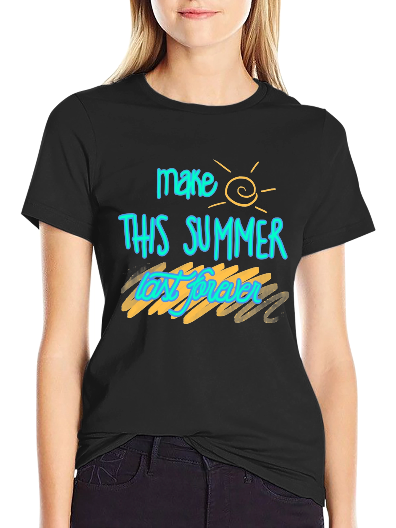 Make This Summer Last Forever T-Shirt - Black