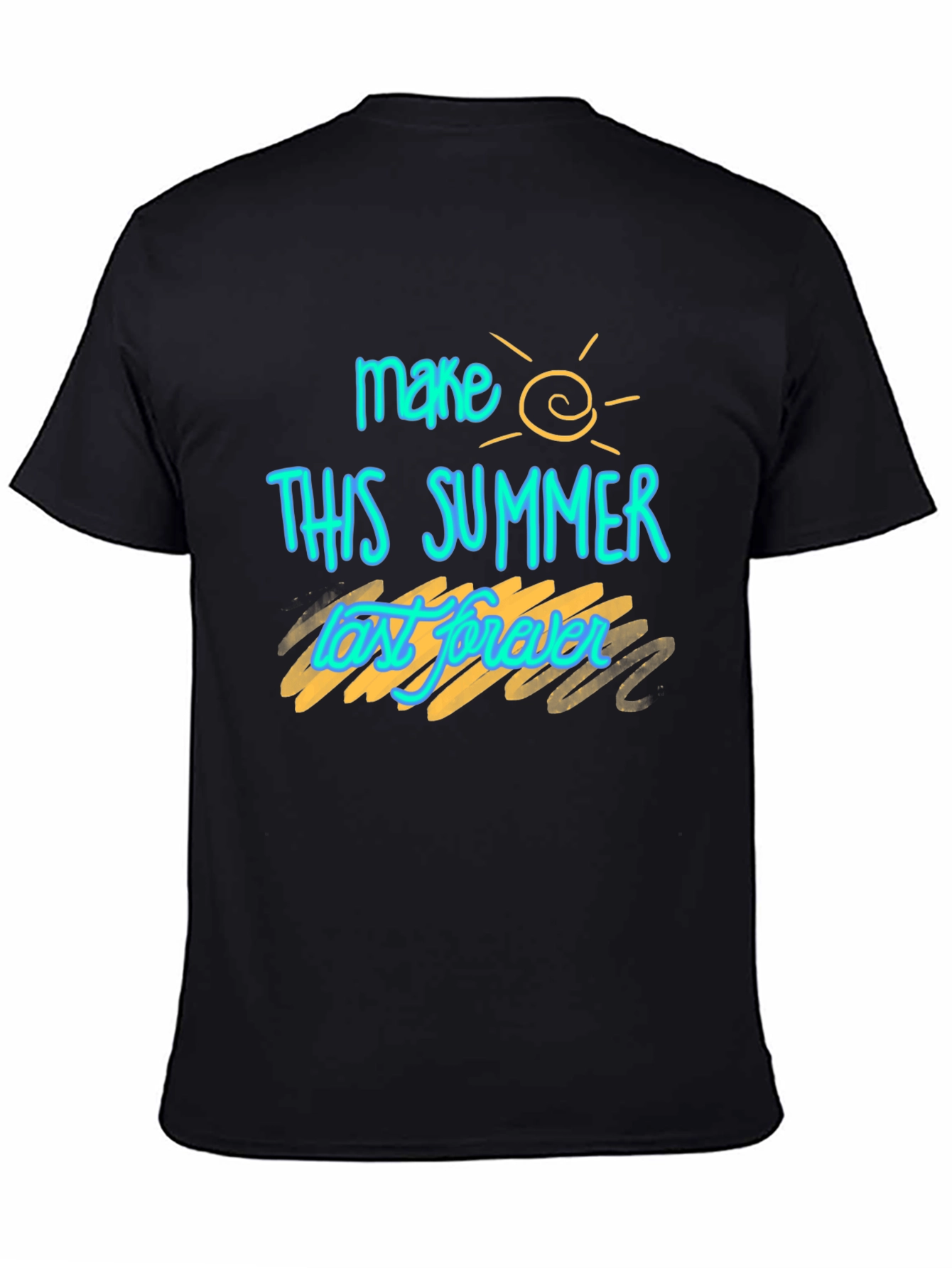 Make This Summer Last Forever T-Shirt - Black