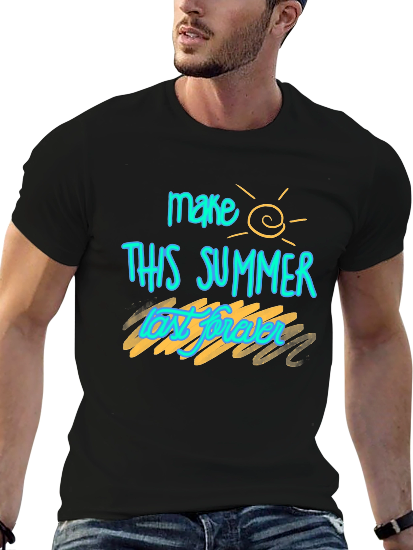 Make This Summer Last Forever T-Shirt - Black