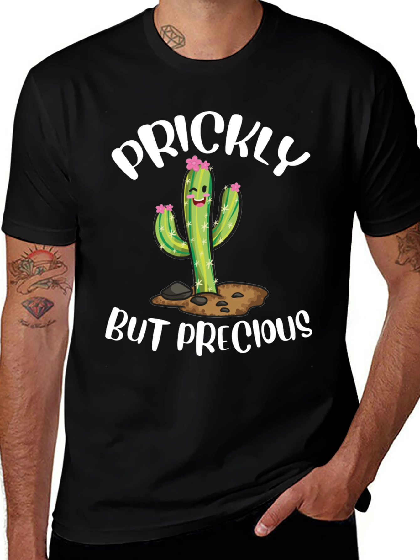 Prickly But Precious Cactus Graphic T-Shirt
