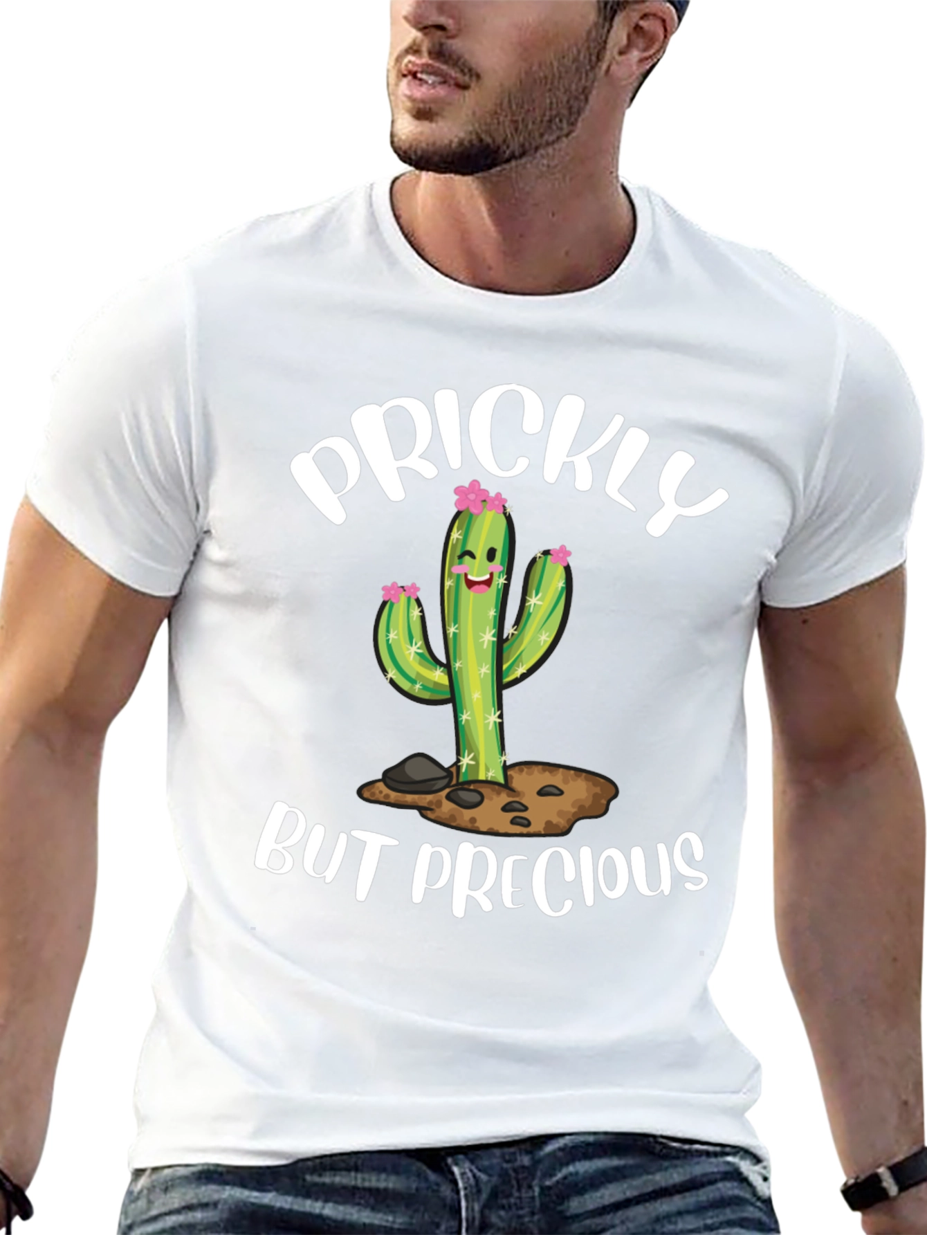 Prickly But Precious Cactus Graphic T-Shirt