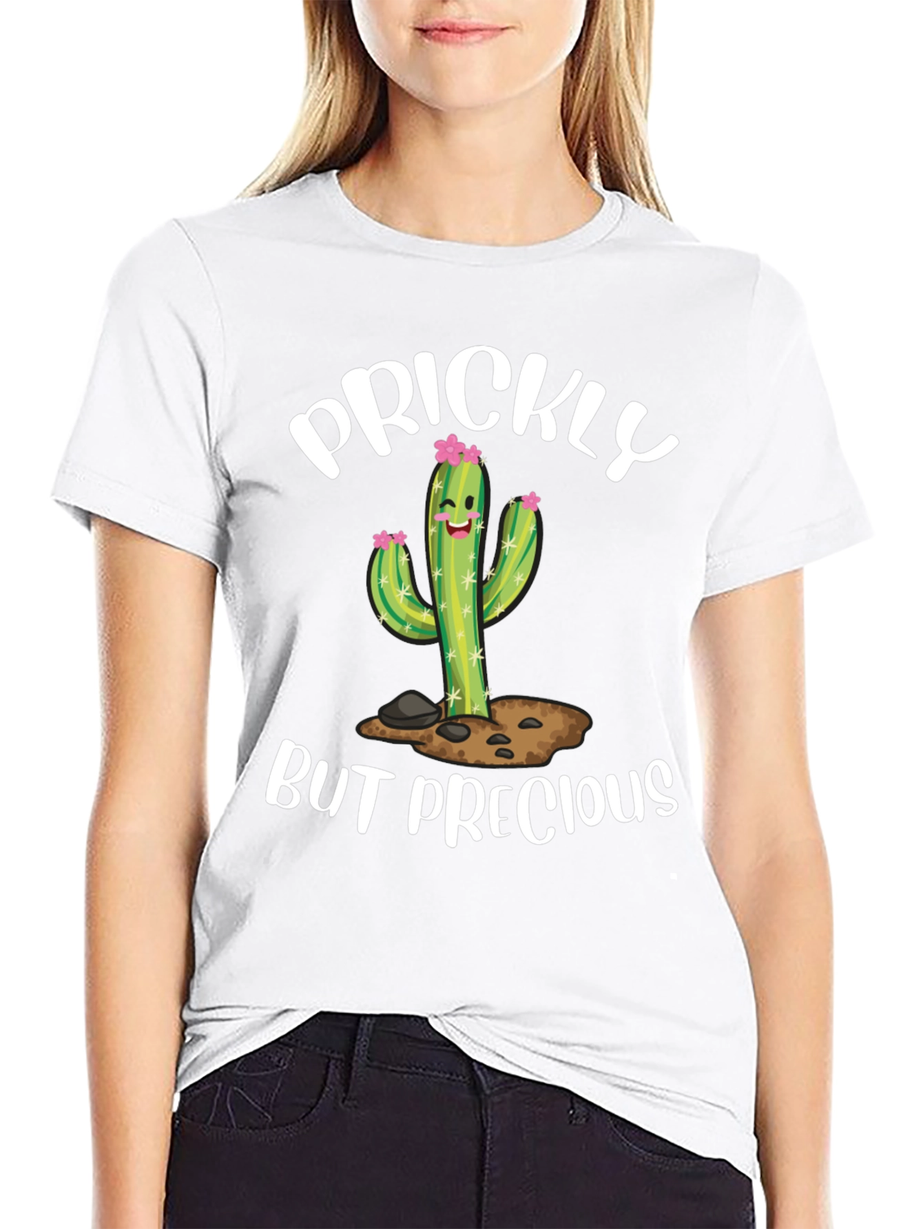 Prickly But Precious Cactus Graphic T-Shirt