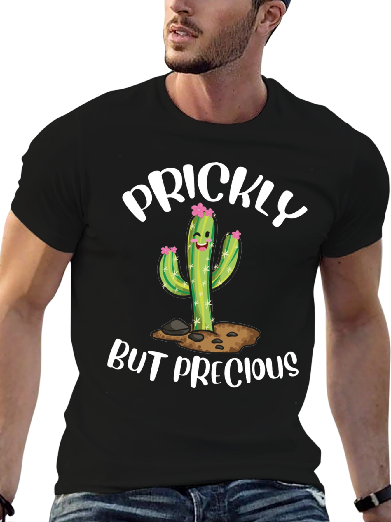 Prickly But Precious Cactus Graphic T-Shirt