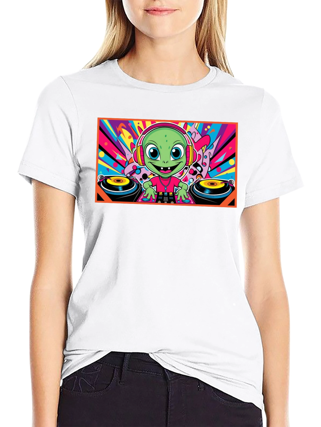 DJ Alien Graphic Tee - Funky Music Lover T-Shirt