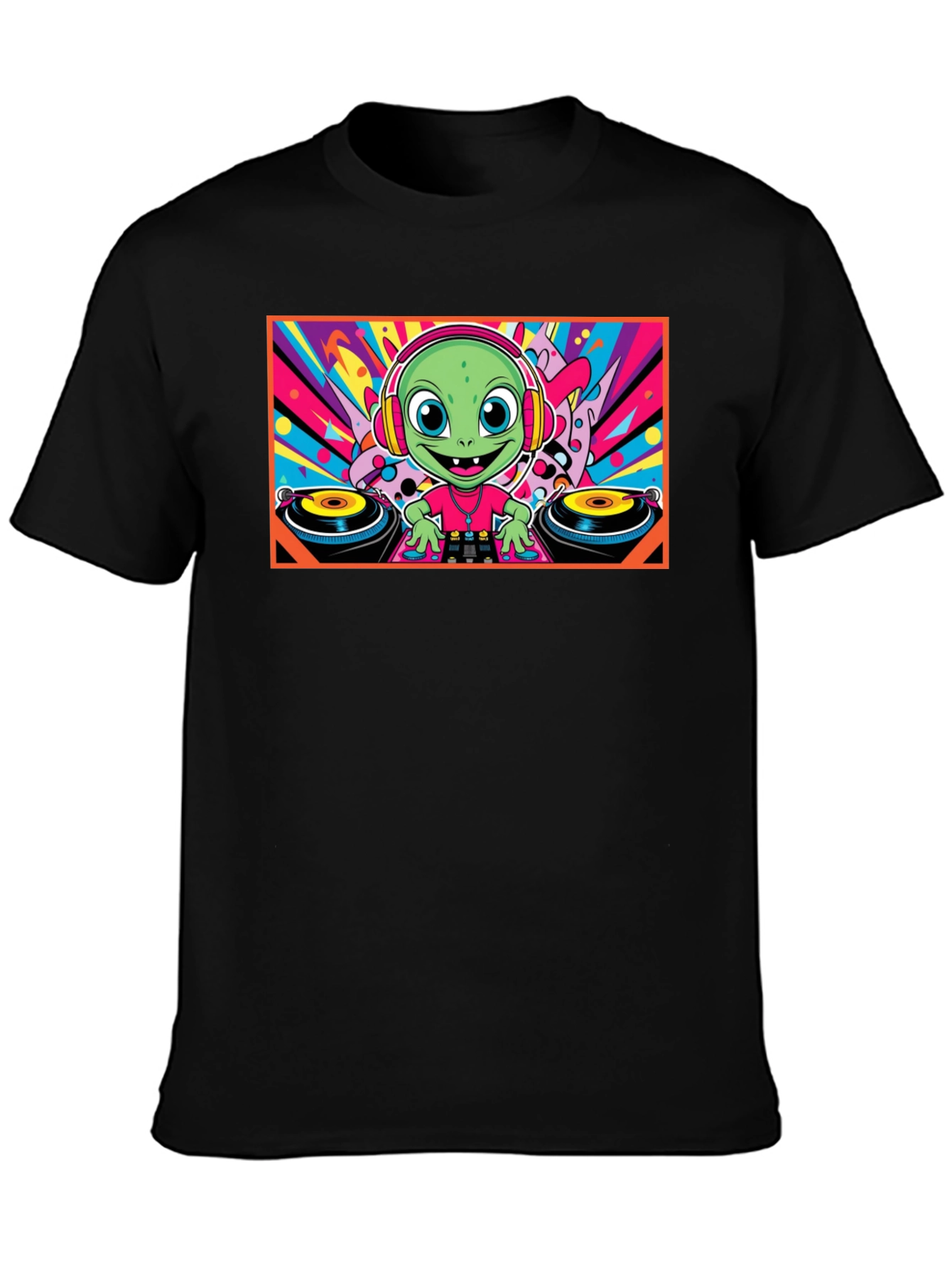 DJ Alien Graphic Tee - Funky Music Lover T-Shirt