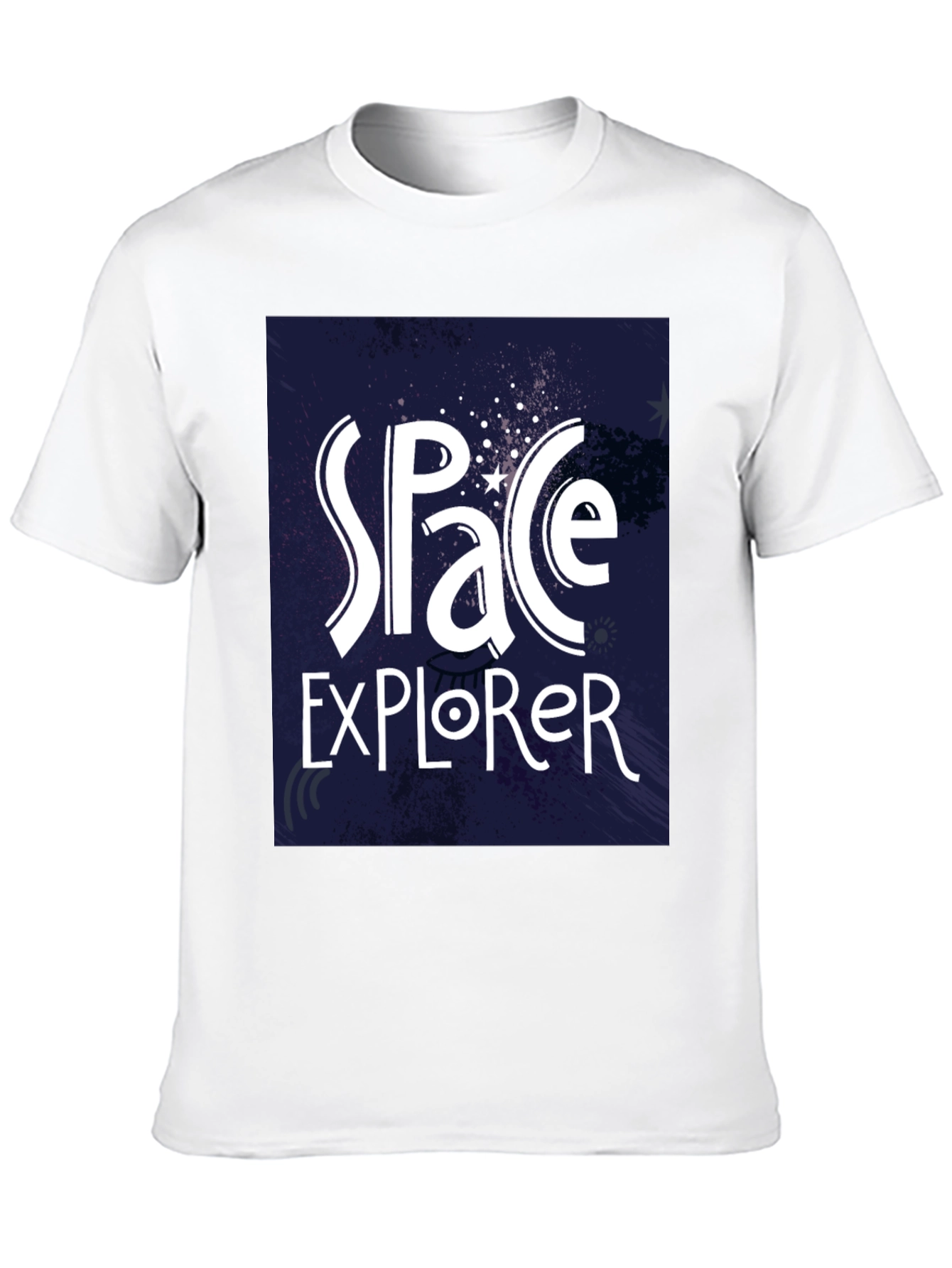 Space Explorer T-Shirt - Galaxy Design Black Tee