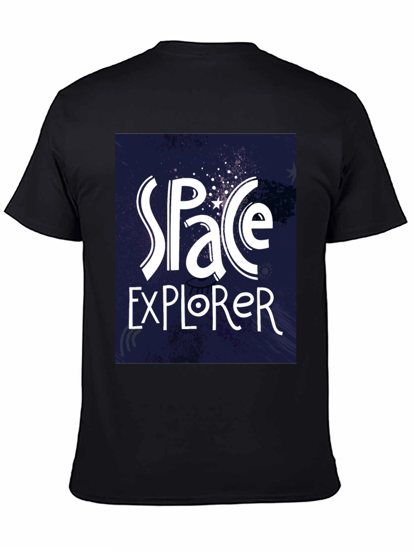 Space Explorer T-Shirt - Galaxy Design Black Tee