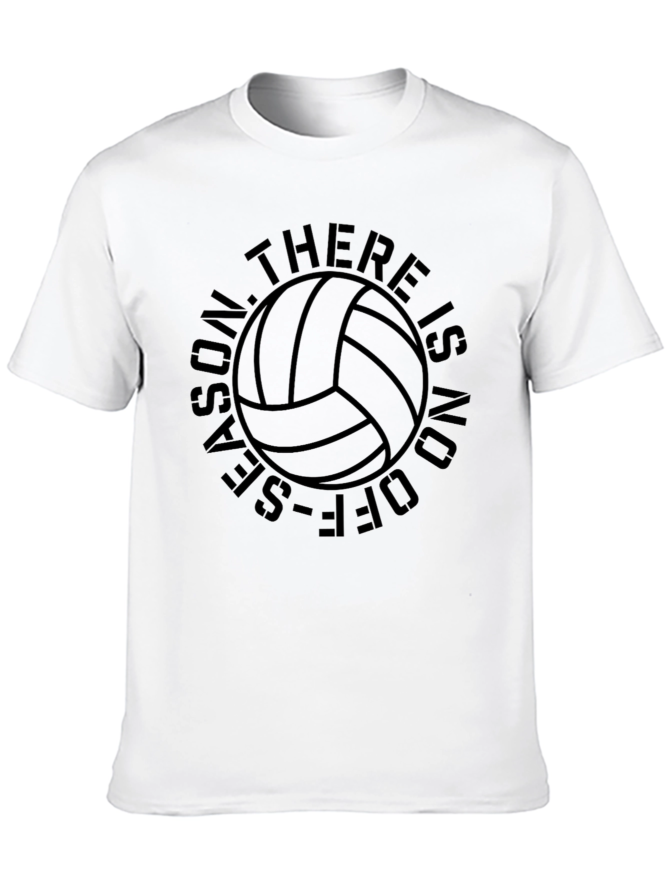 Volleyball All-Season Black Graphic Tee