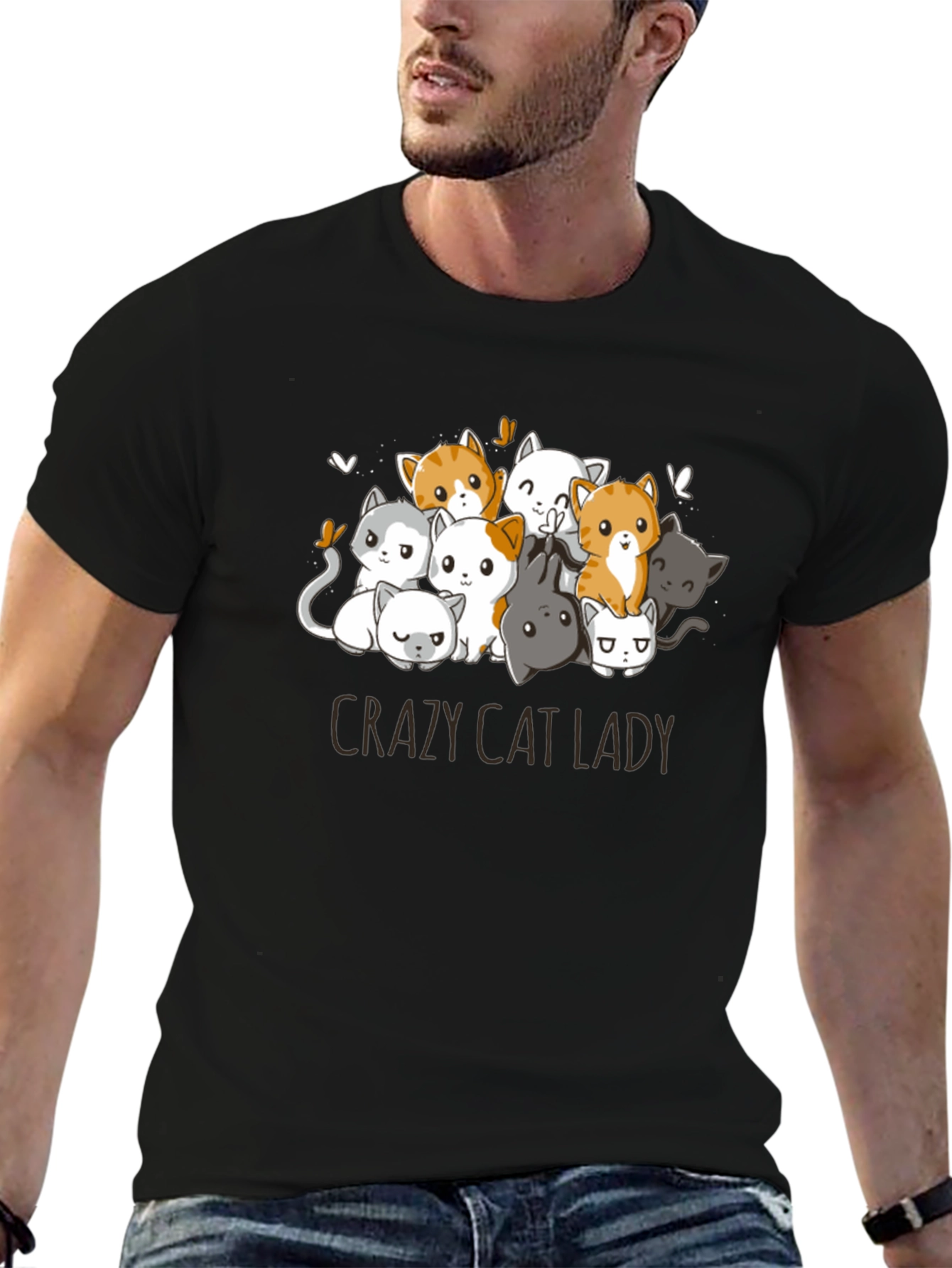 Crazy Cat Lady T-Shirt - Cute Kitten Design