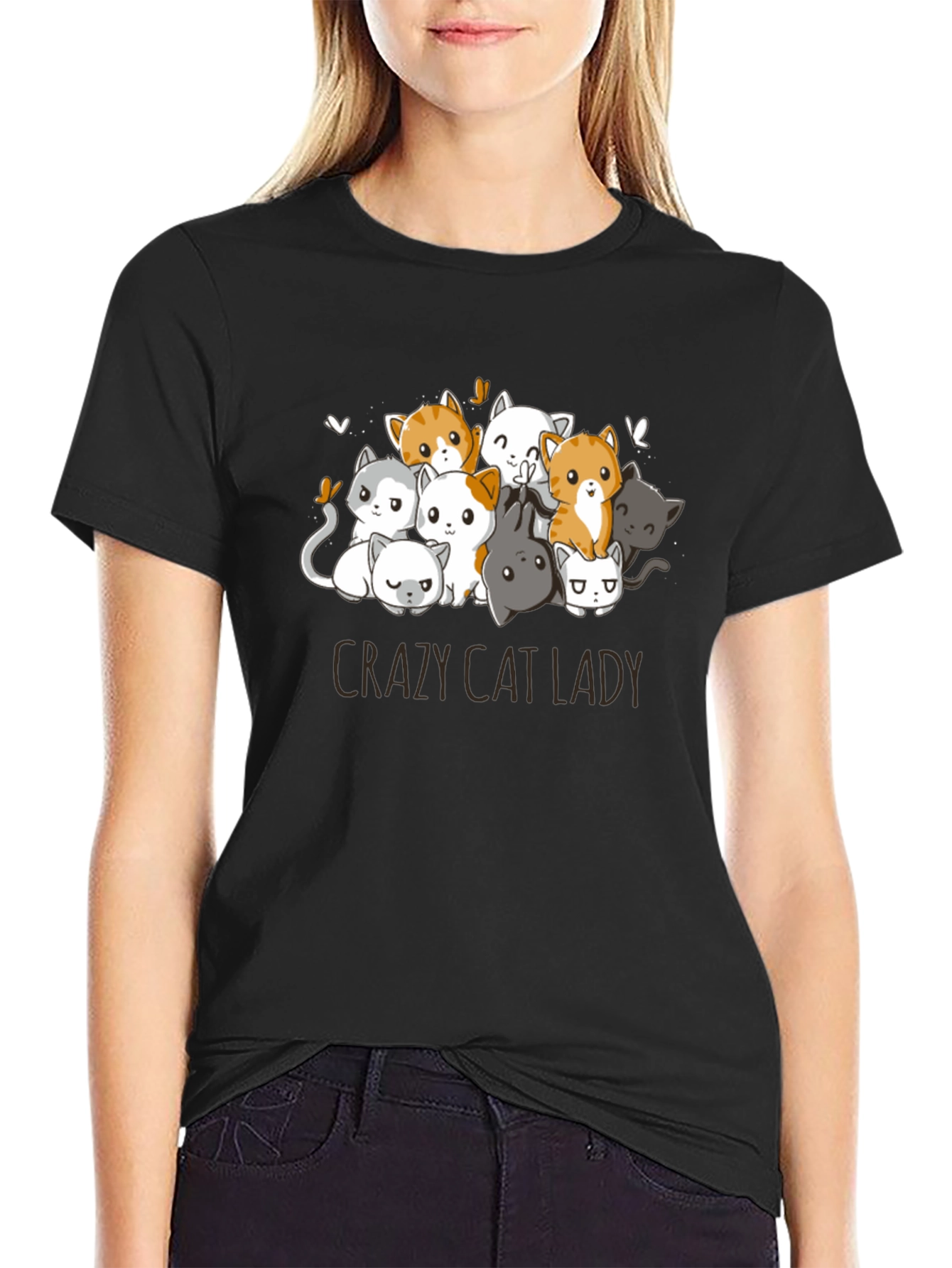 Crazy Cat Lady T-Shirt - Cute Kitten Design