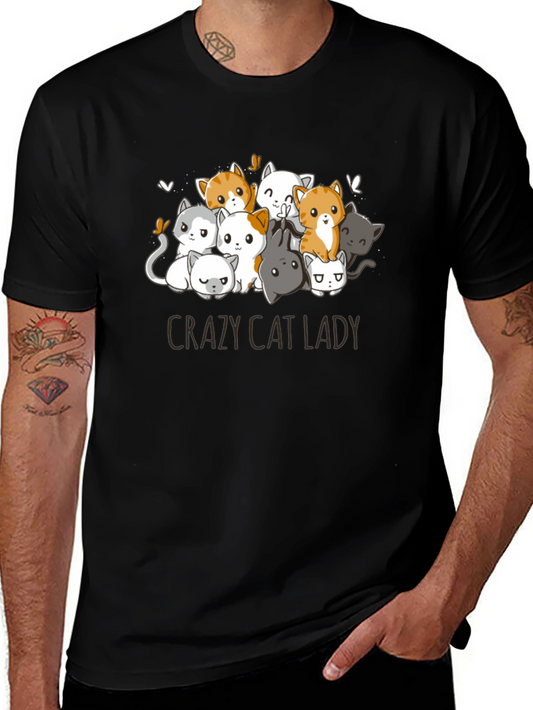 Crazy Cat Lady T-Shirt - Cute Kitten Design