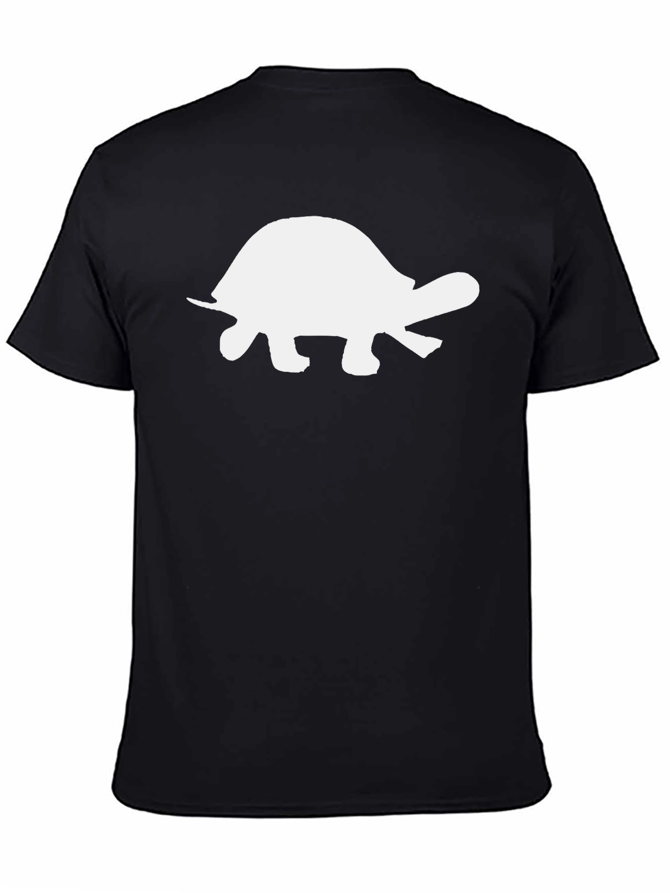 Turtle Graphic Tee - Black Cotton T-Shirt