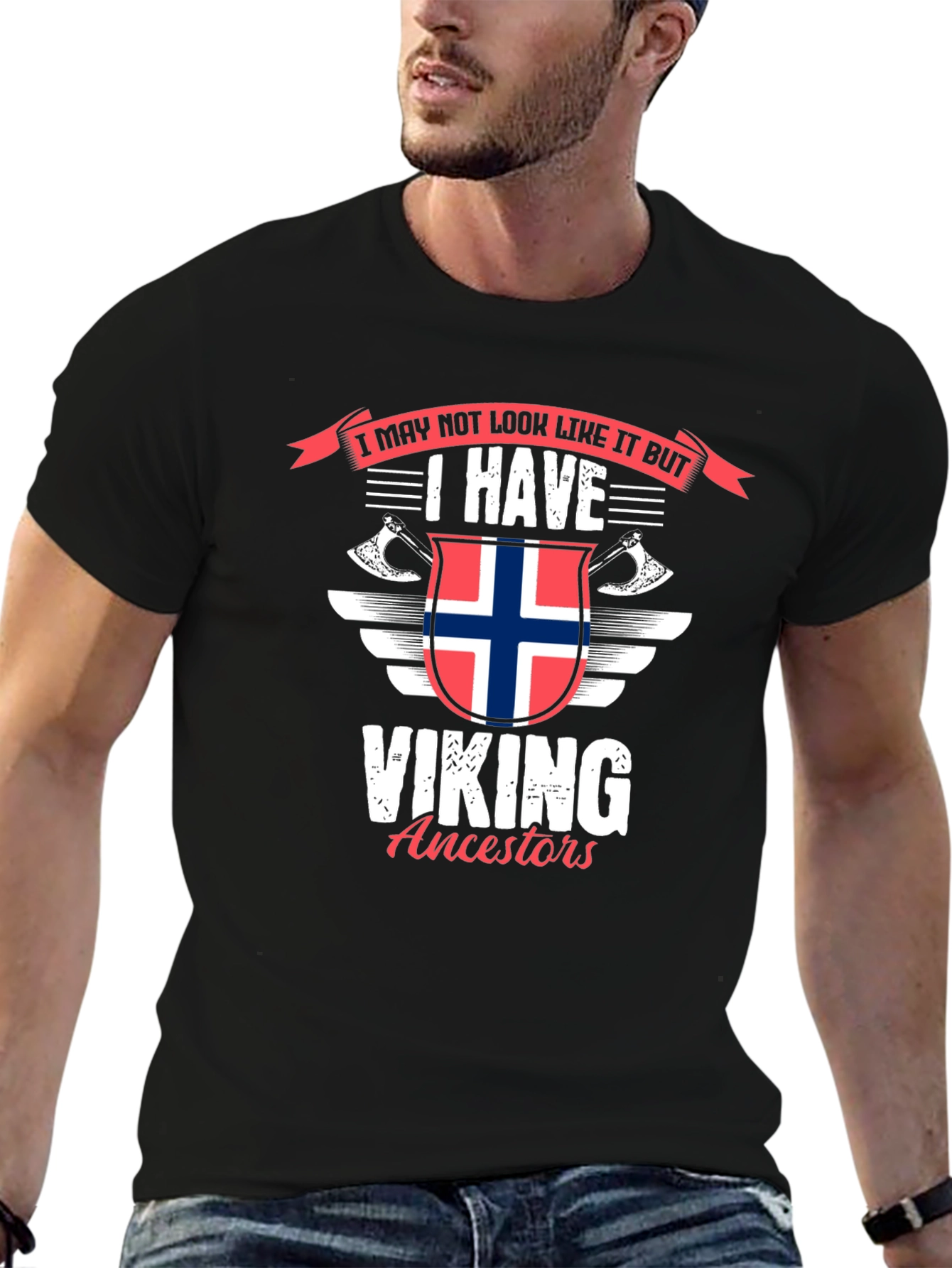 Viking Ancestors Graphic T-Shirt - Black