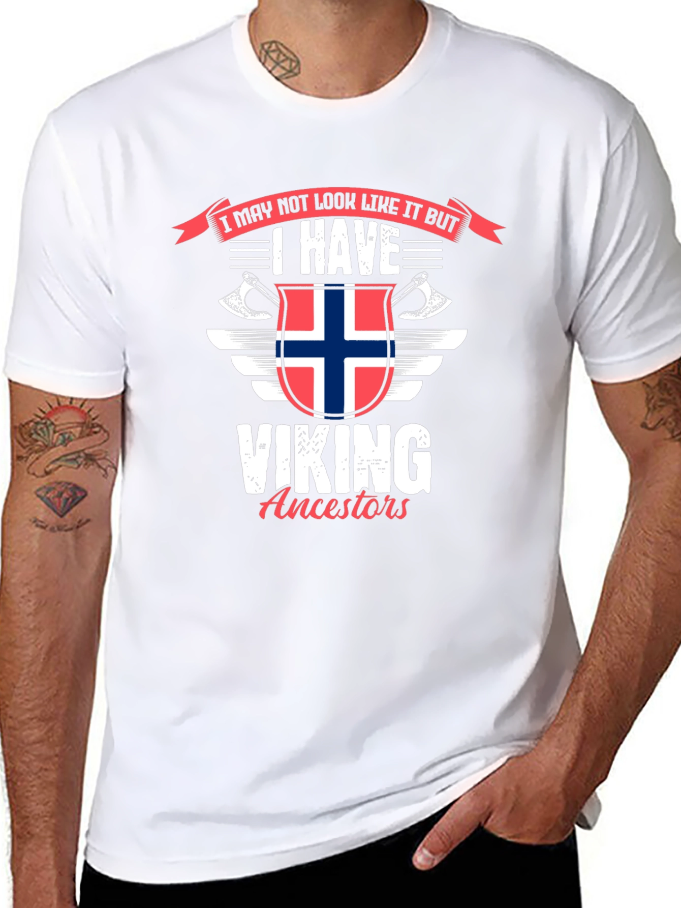 Viking Ancestors Graphic T-Shirt - Black