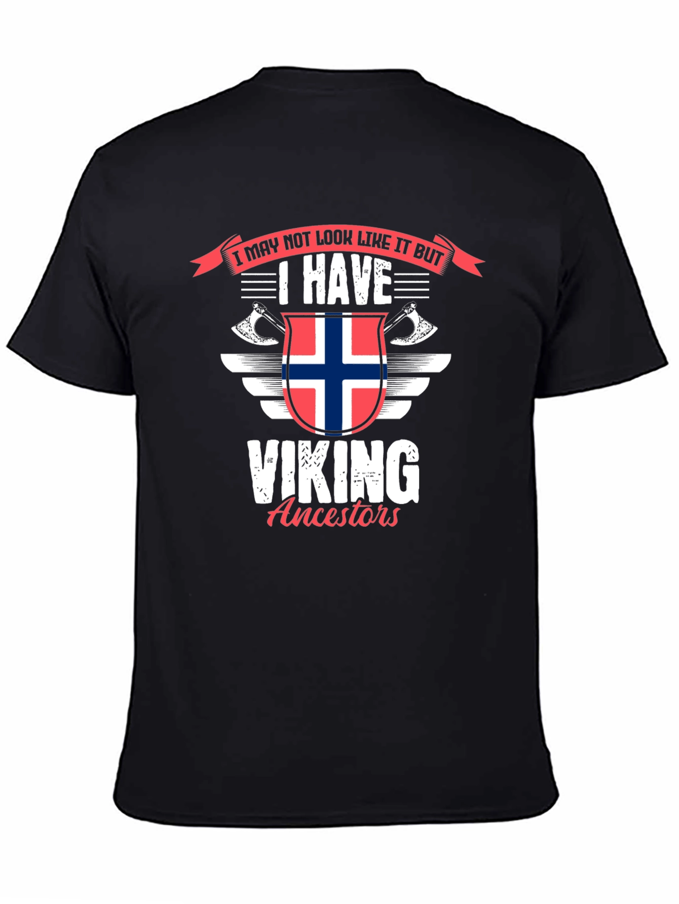 Viking Ancestors Graphic T-Shirt - Black