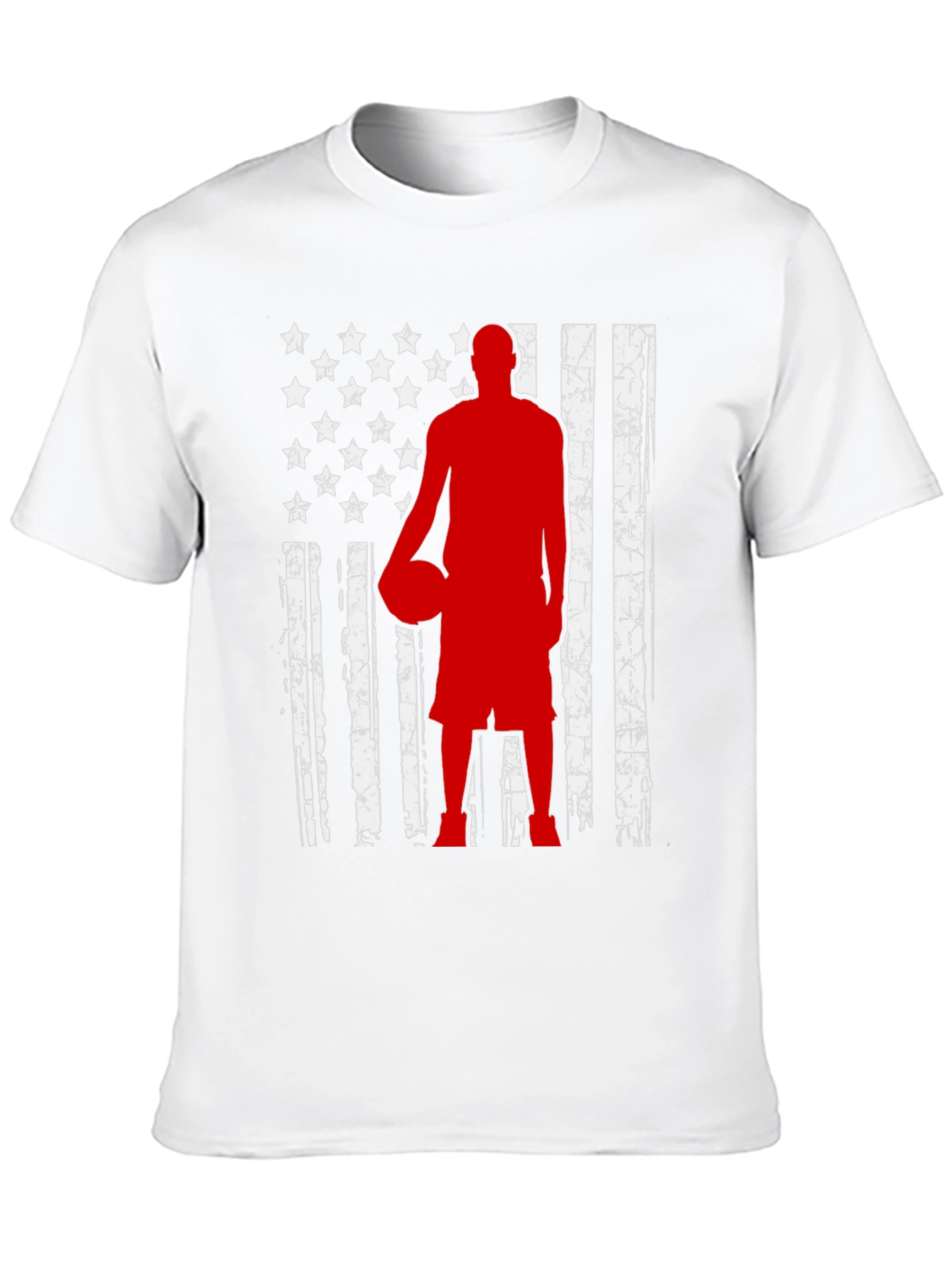 Basketball American Flag Graphic T-Shirt