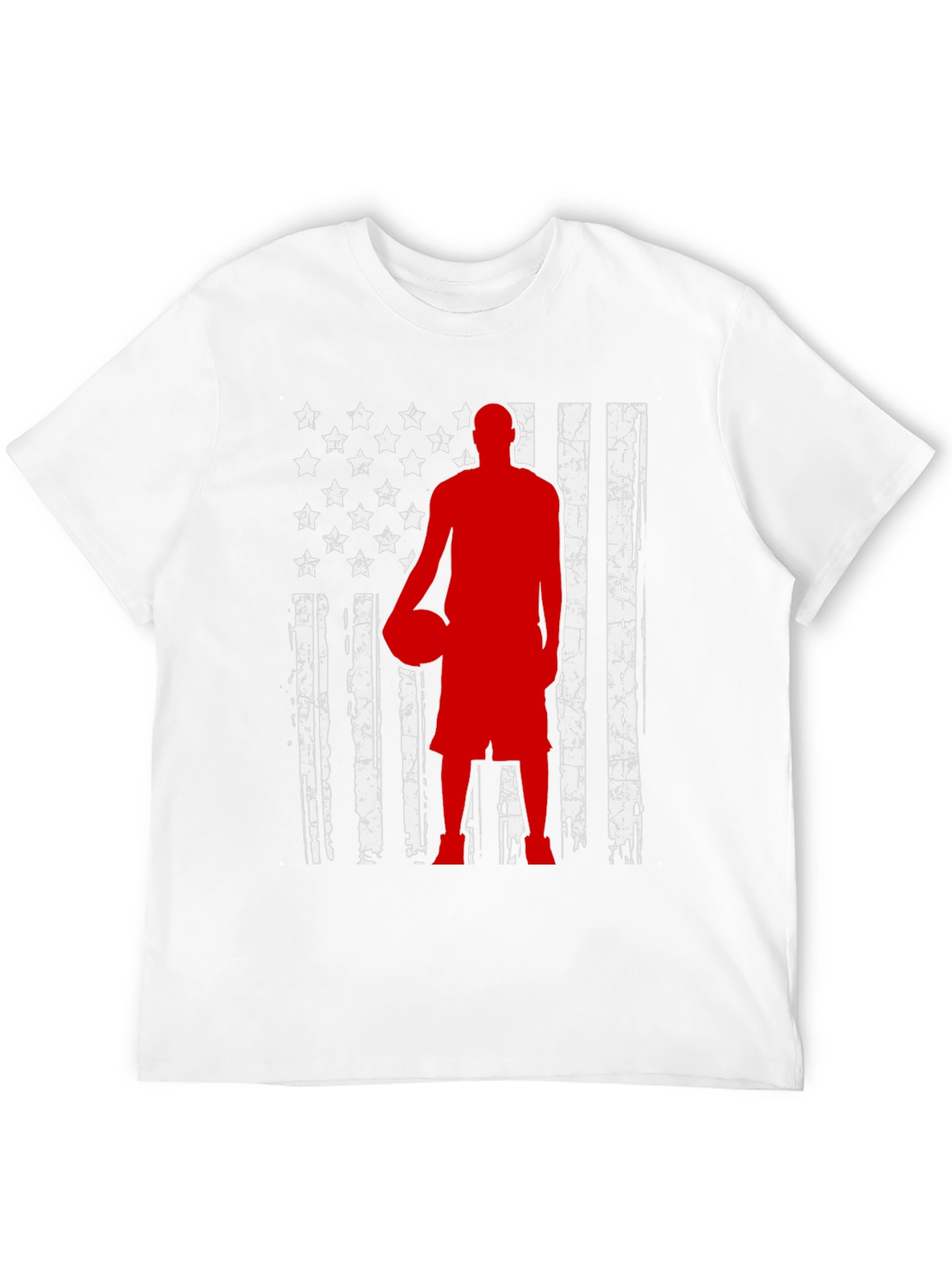 Basketball American Flag Graphic T-Shirt