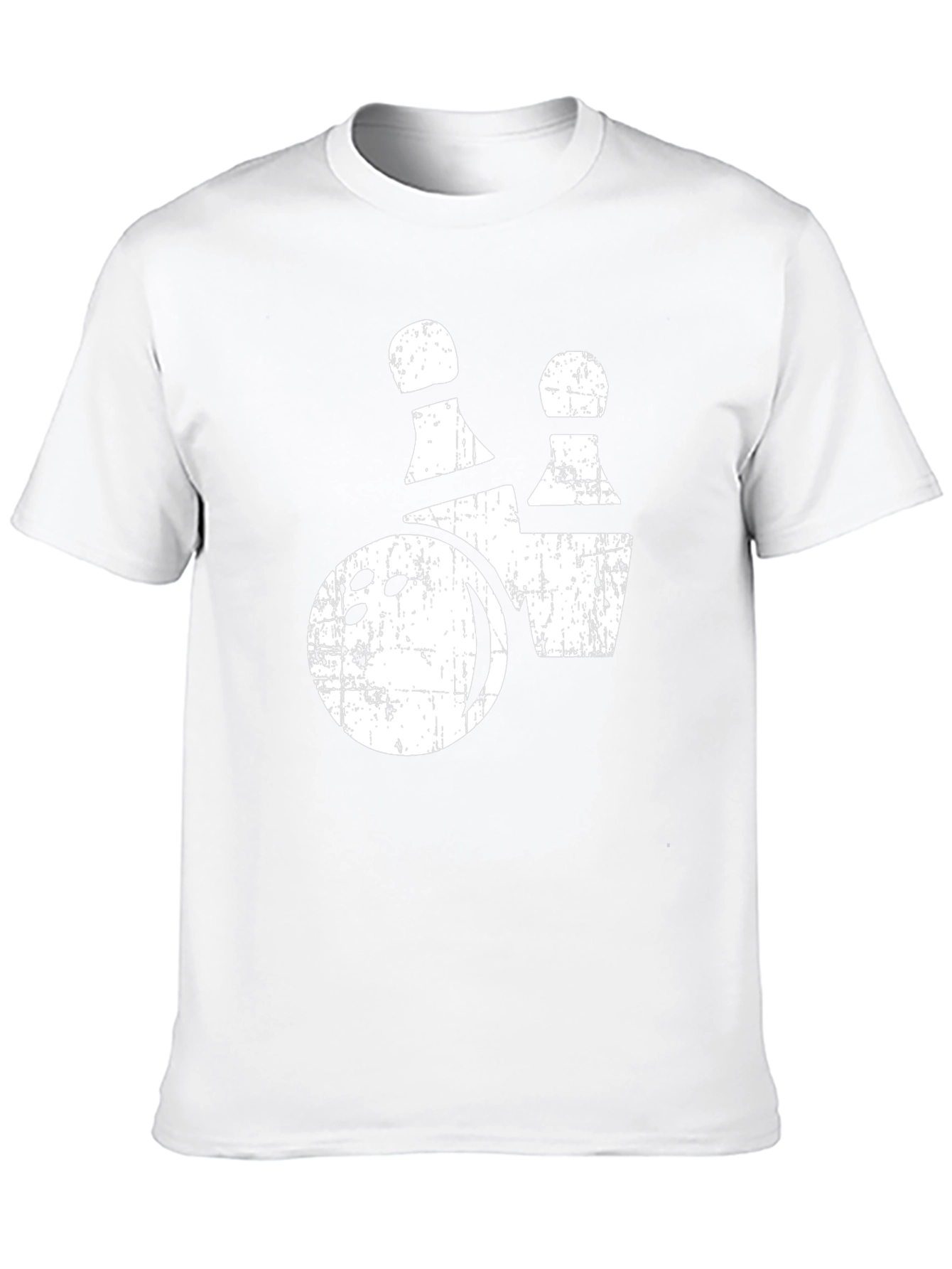 Bowling Ball and Pins Graphic Tee - Distressed Print
