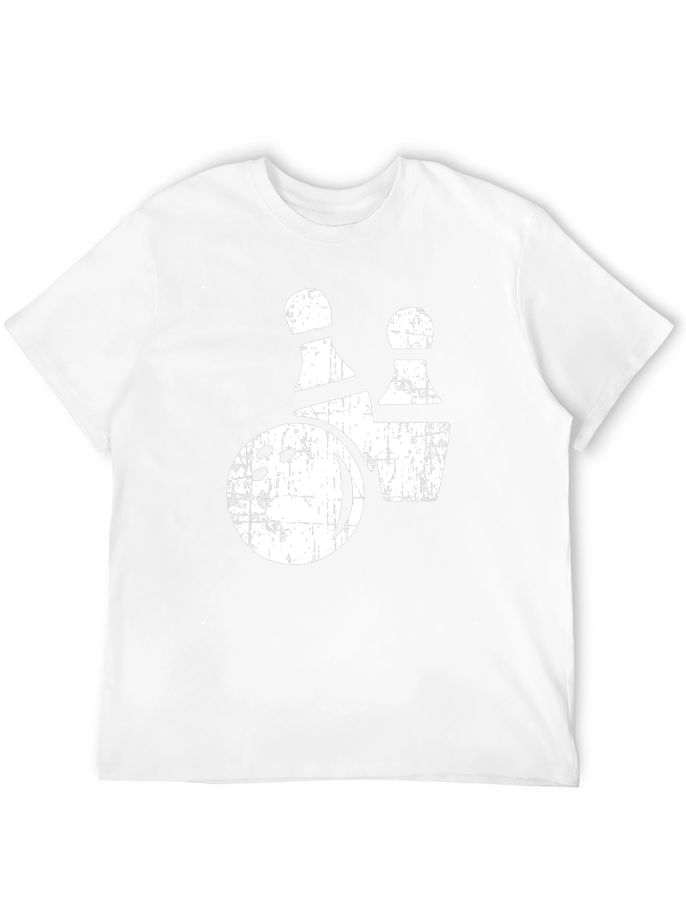 Bowling Ball and Pins Graphic Tee - Distressed Print