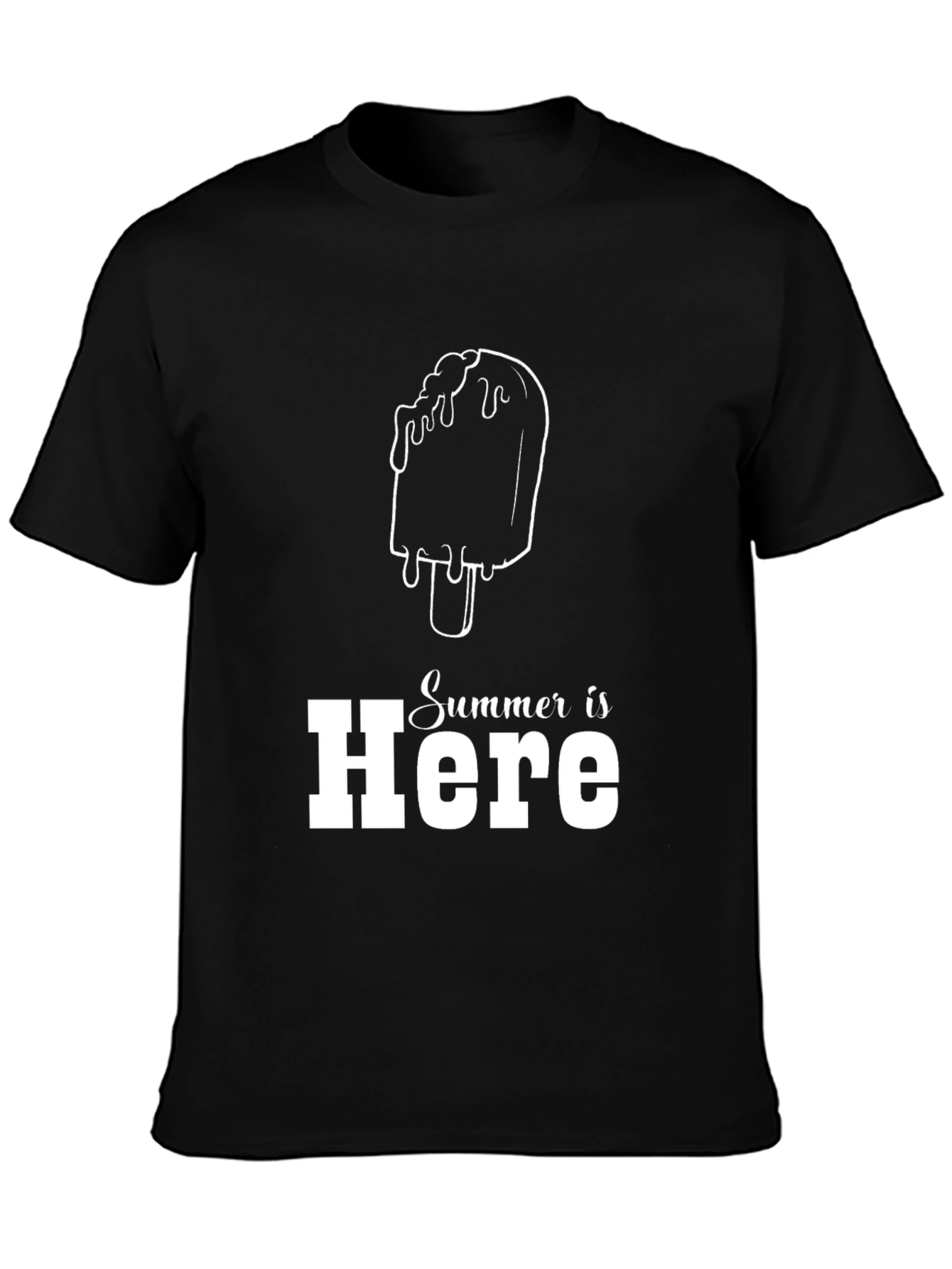 Summer is Here Black Graphic Tee