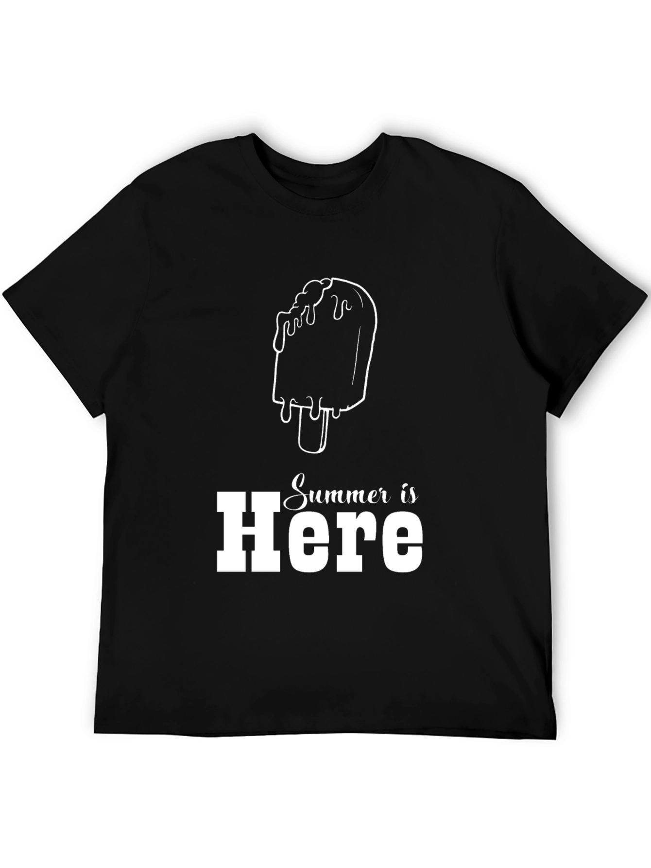 Summer is Here Black Graphic Tee