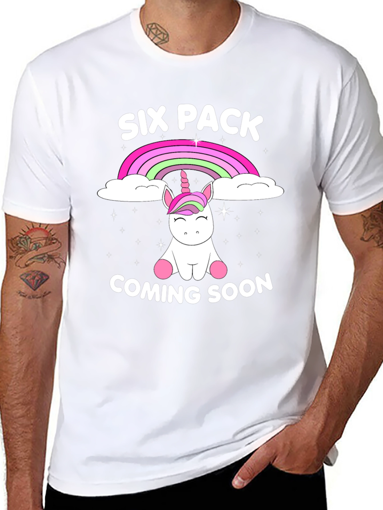 Unicorn Six Pack Coming Soon T-Shirt