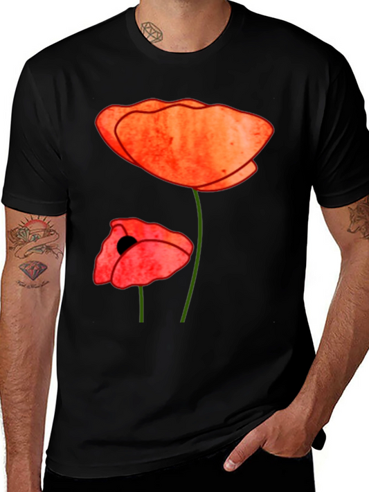 Poppy Flower Graphic Tee