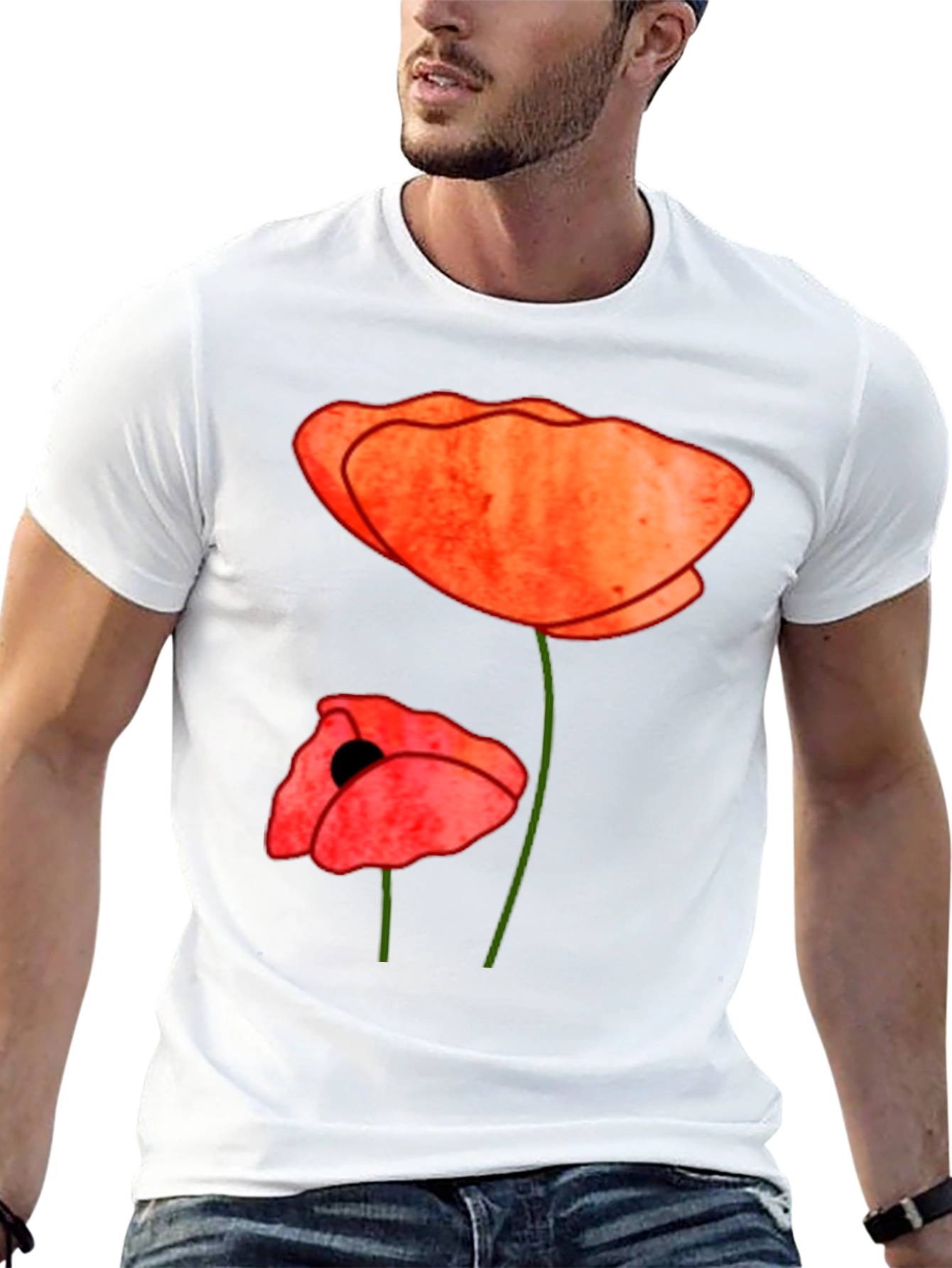 Poppy Flower Graphic Tee