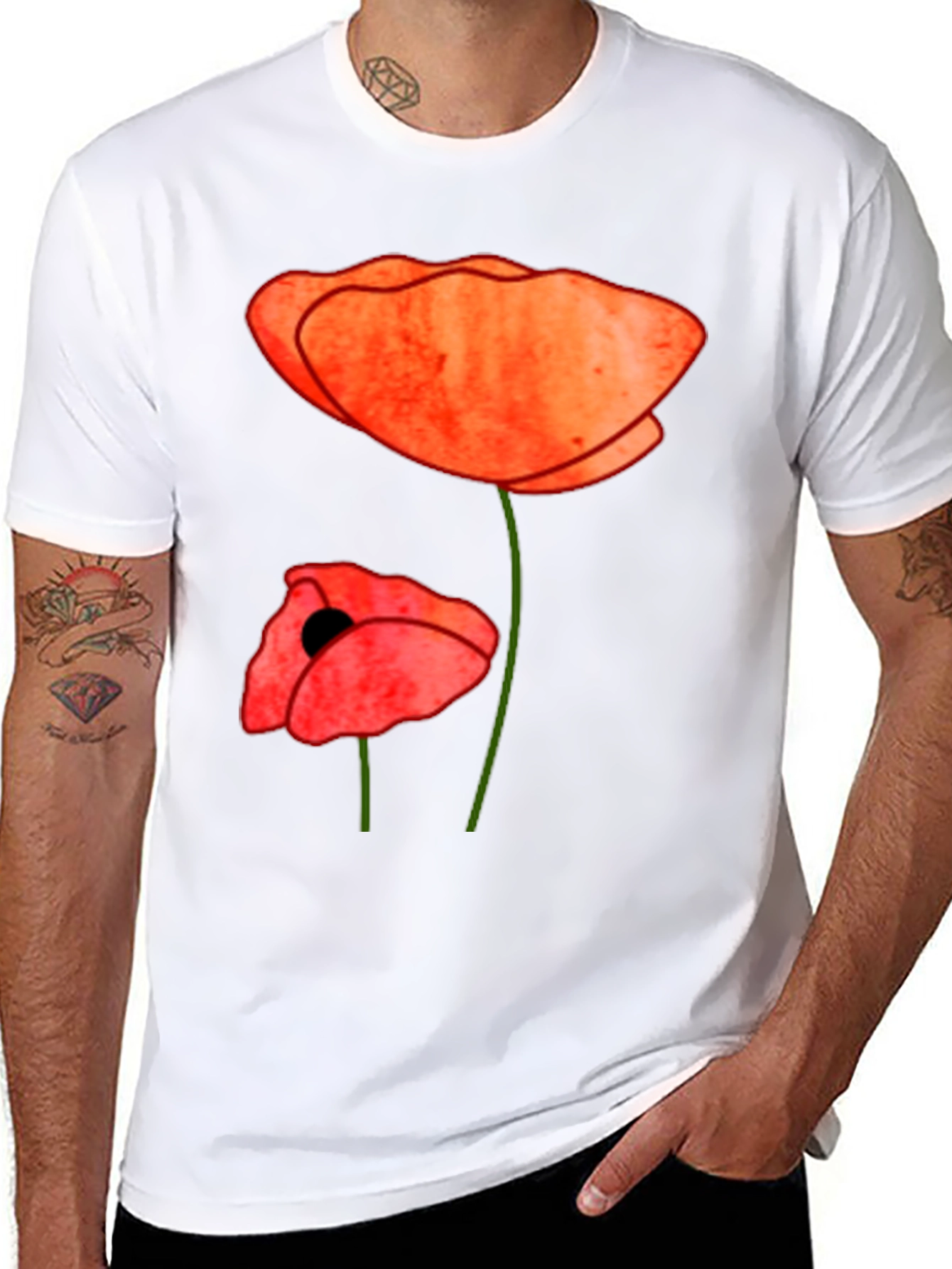 Poppy Flower Graphic Tee