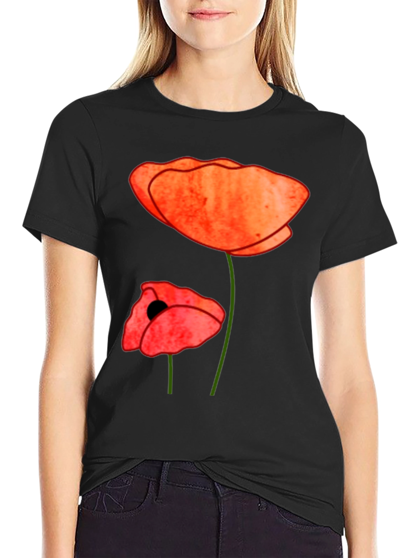 Poppy Flower Graphic Tee