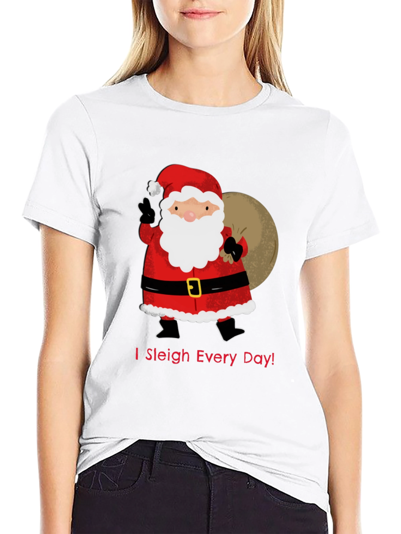 I Sleigh Every Day Santa T-Shirt