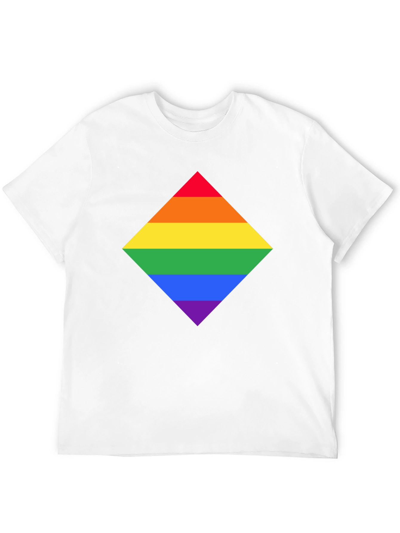Rainbow Pride Diamond Graphic T-Shirt - Black