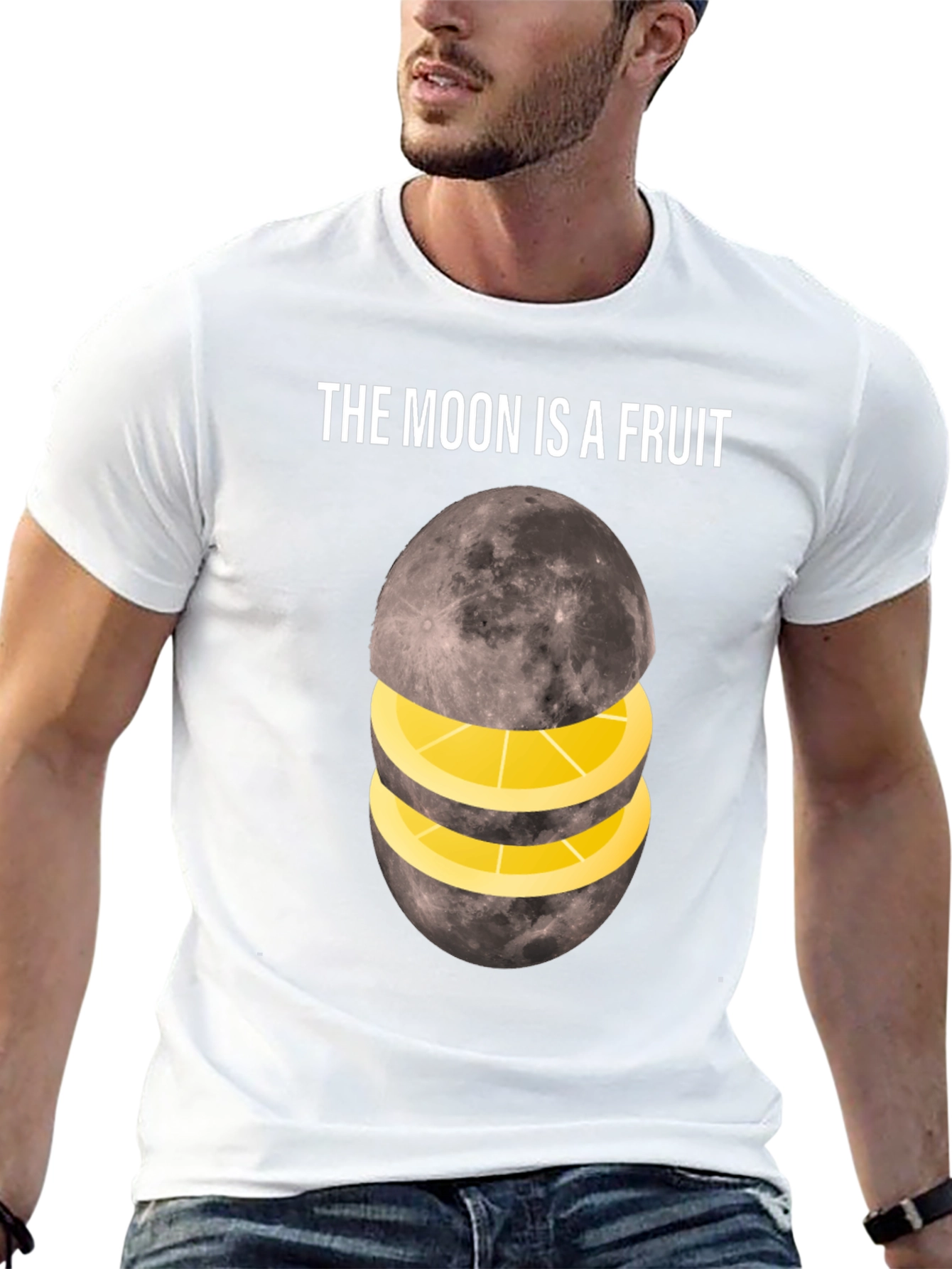 Moon Fruit Slice Graphic T-Shirt