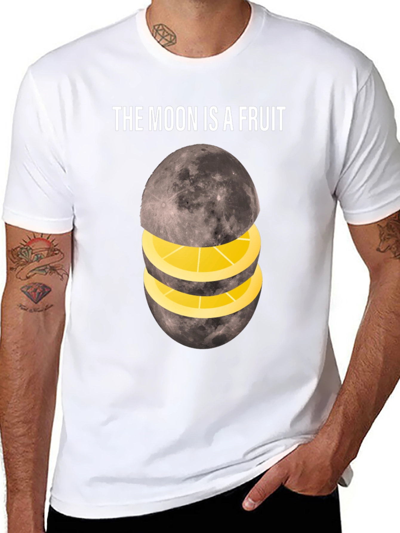 Moon Fruit Slice Graphic T-Shirt