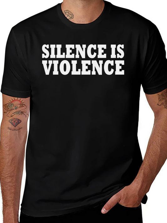 Silence is Violence Graphic Tee - Black Cotton