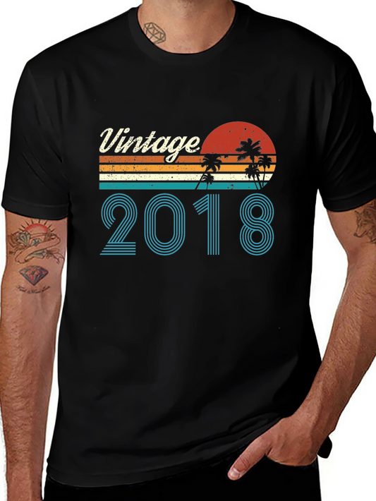 Vintage 2018 Palm Tree Sunset T-Shirt