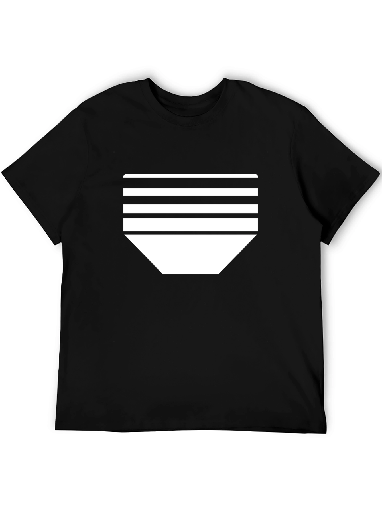 Modern Striped Tee - Black Graphic T-Shirt