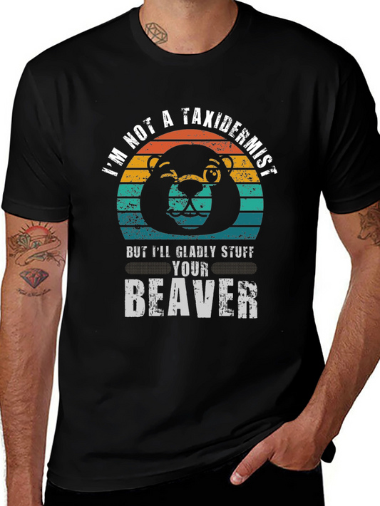 Funny Beaver Graphic T-Shirt