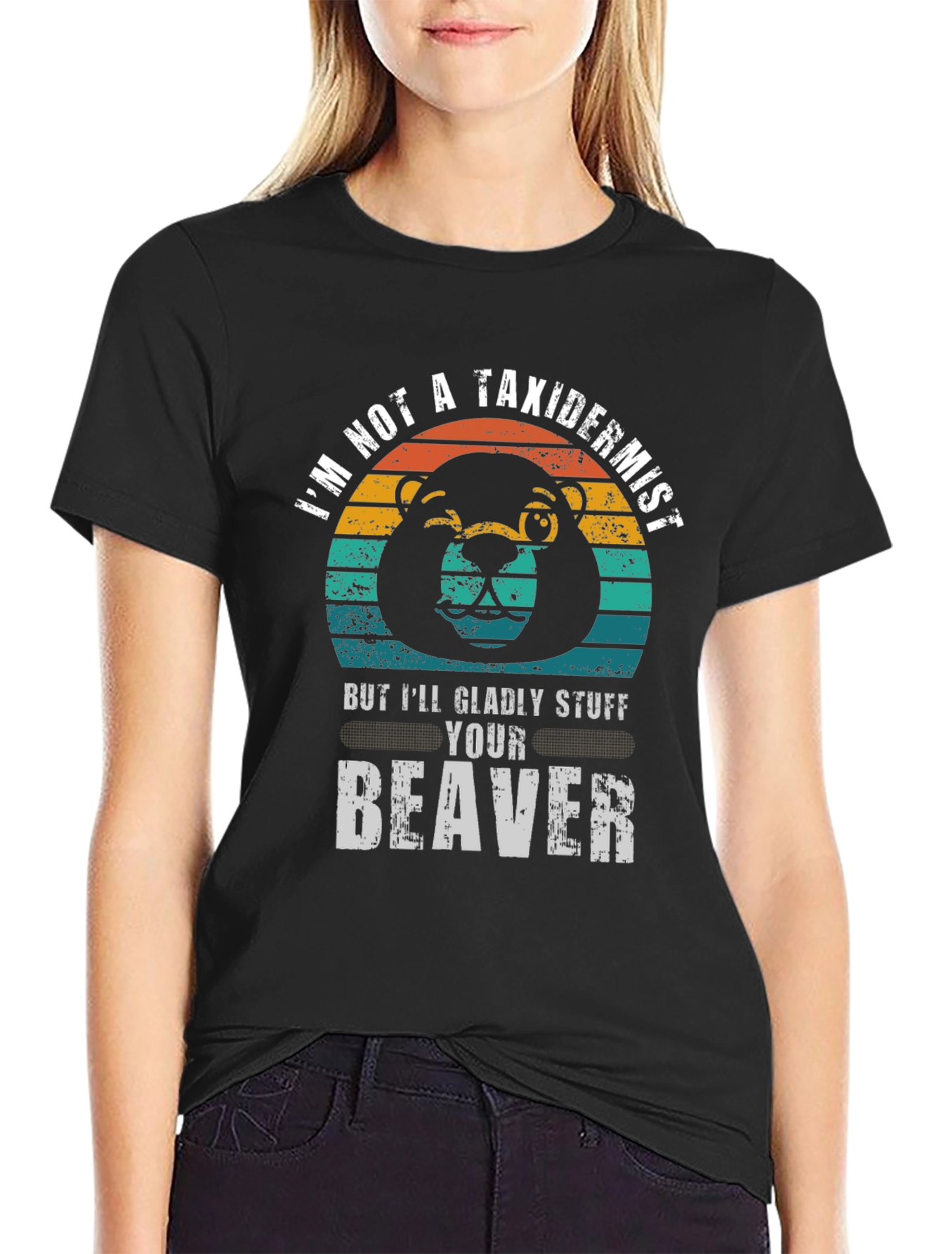 Funny Beaver Graphic T-Shirt