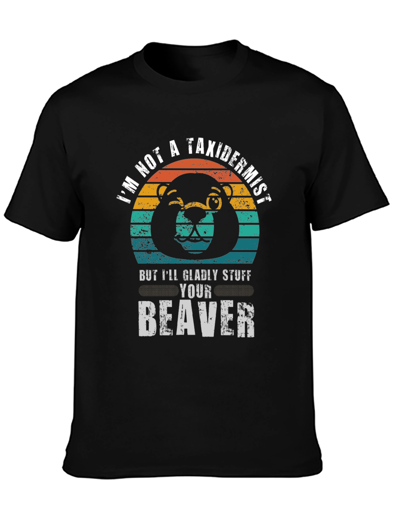 Funny Beaver Graphic T-Shirt