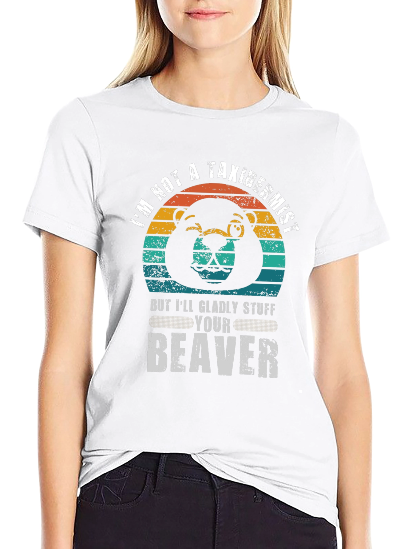 Funny Beaver Graphic T-Shirt