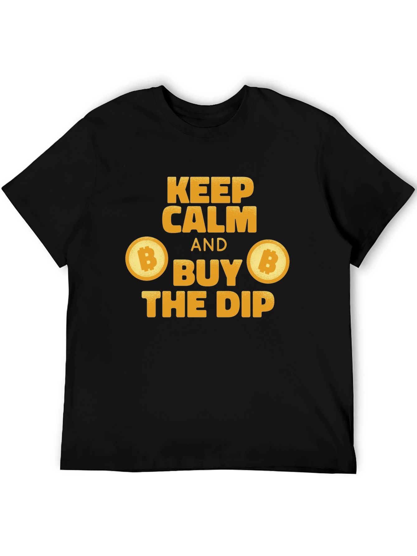 Keep Calm Buy The Dip Bitcoin Crypto Black T-Shirt
