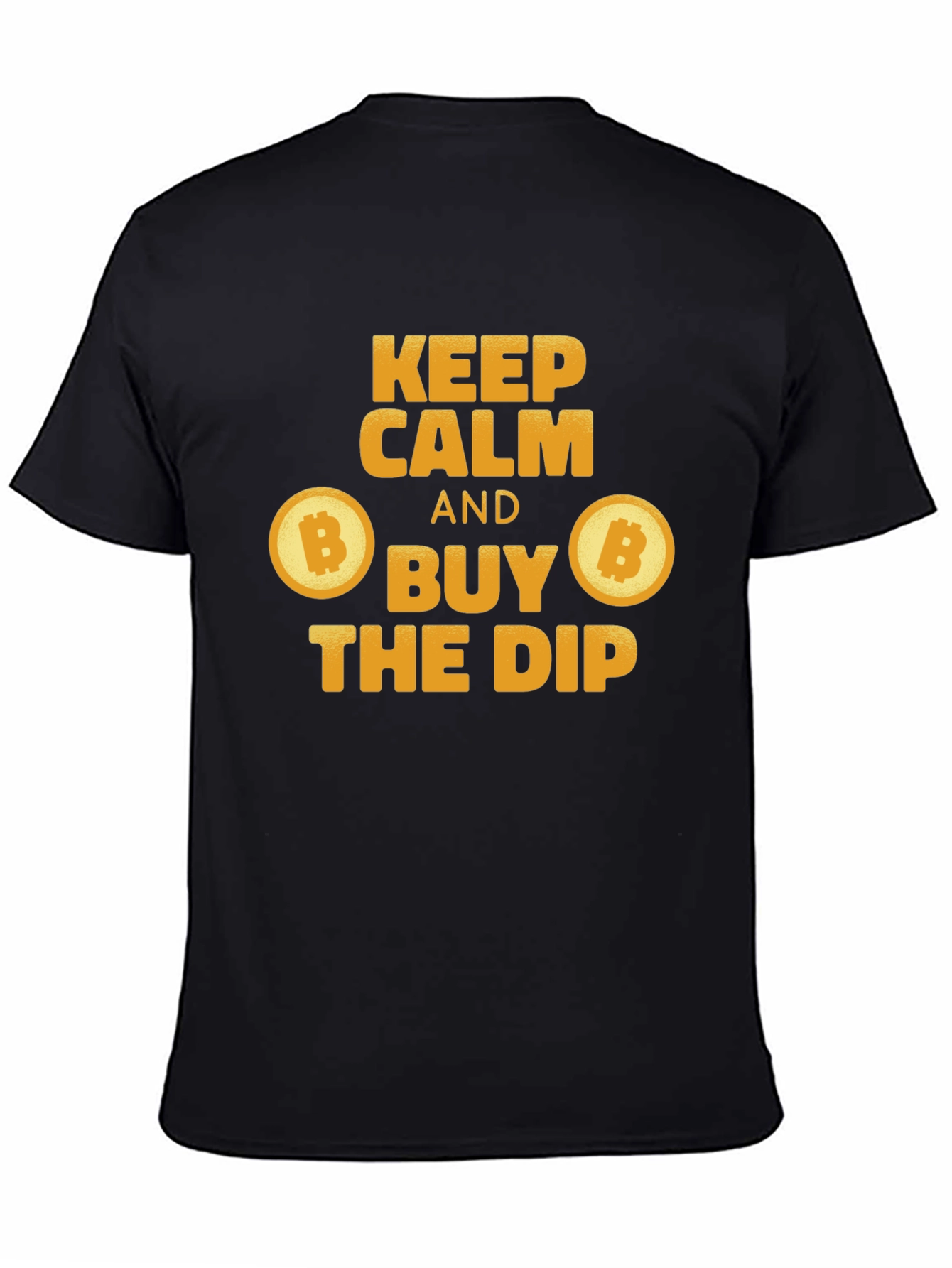 Keep Calm Buy The Dip Bitcoin Crypto Black T-Shirt