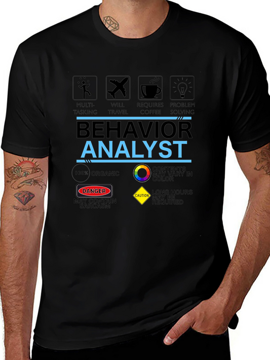 Behavior Analyst T-Shirt: Multi-Tasking Coffee & Problem Solving