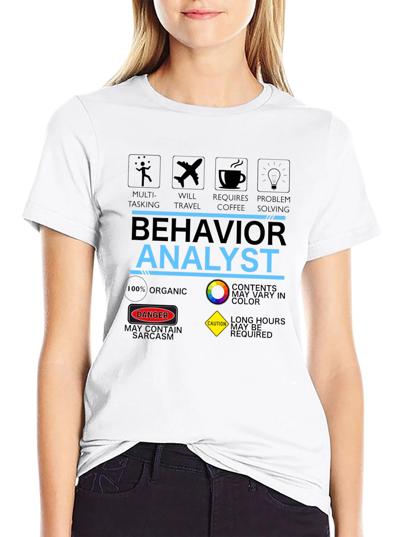 Behavior Analyst T-Shirt: Multi-Tasking Coffee & Problem Solving