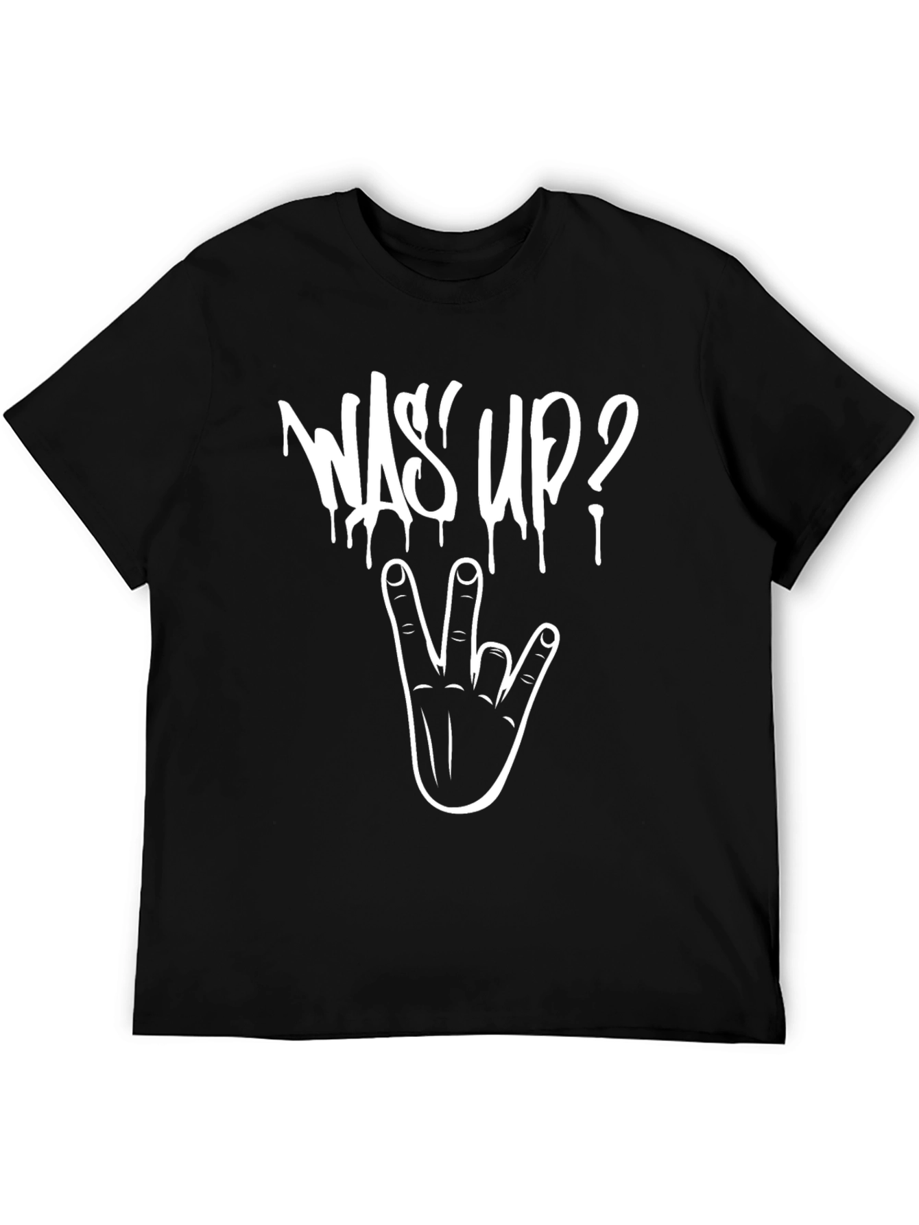 Was Up? Graphic T-Shirt - Black Cotton Tee
