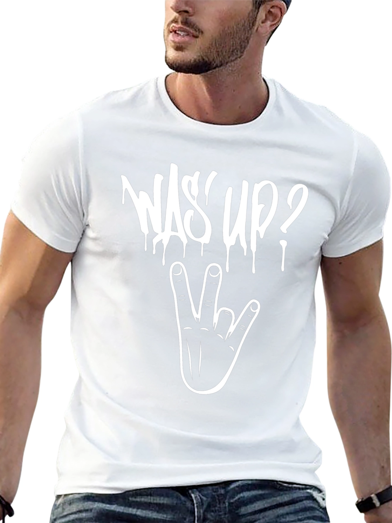 Was Up? Graphic T-Shirt - Black Cotton Tee