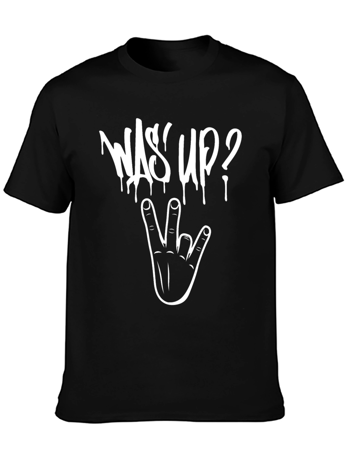 Was Up? Graphic T-Shirt - Black Cotton Tee