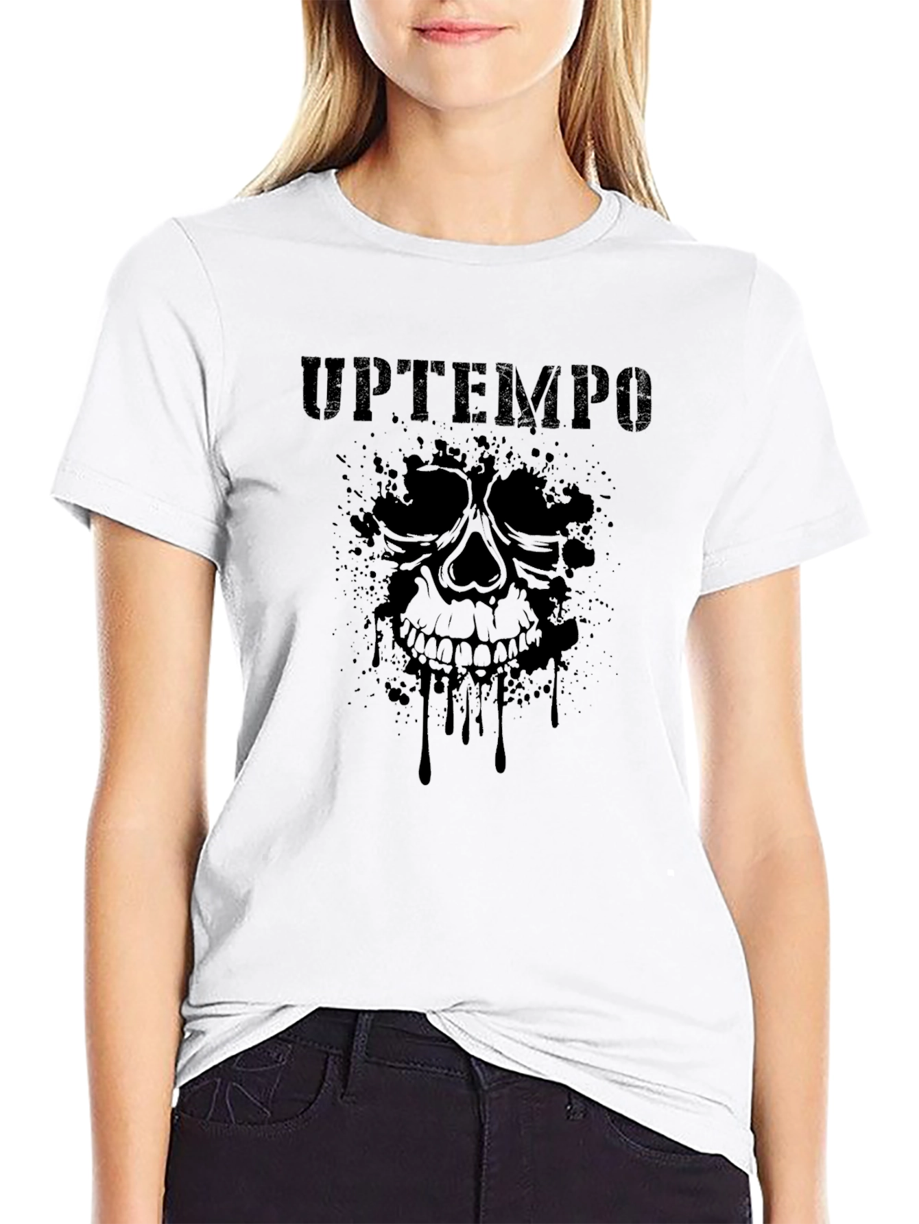 Uptempo Skull Graphic Black T-Shirt
